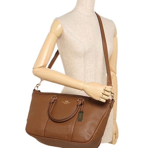 CENTRAL SATCHEL IN PEBBLE LEATHER - Picture 4 of 5